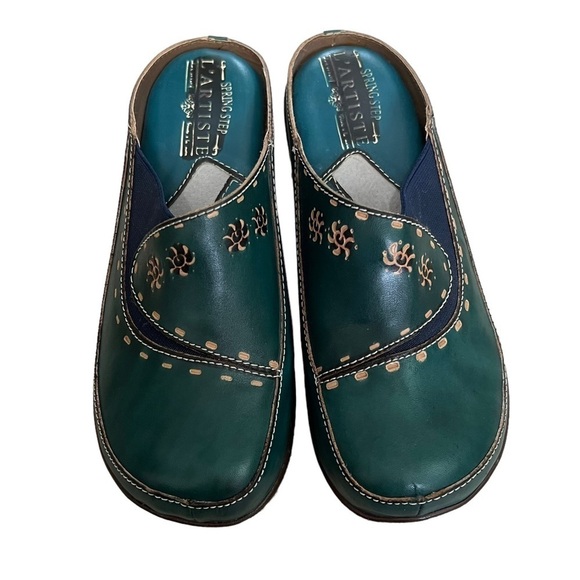 L'Artiste Chino Clog Blue color Boho style Size 36 (5.5/6) - Picture 3 of 8